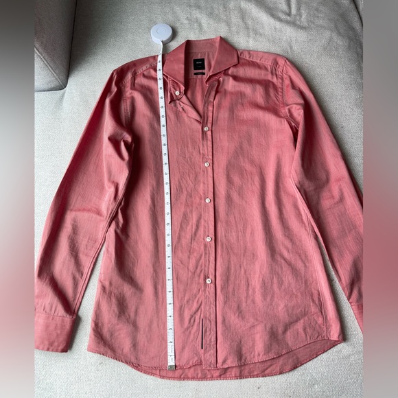 Hugo Boss Italian Slim Fit Testa Egyptian Cotton Button Down Dress Shirt - Picture 11 of 14